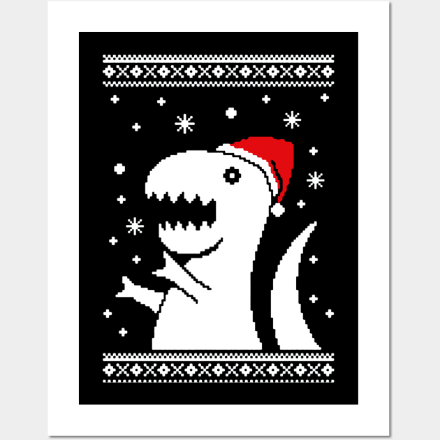 trex christmas Wall Art by crackdesign